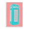 Stupell Industries Pastel Telephone Booth Framed Giclee Wall Art Design by Jen Bucheli